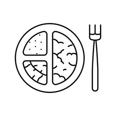 caloric deficit obesity overweight line icon vector. caloric deficit obesity overweight sign. isolated contour symbol black illustration