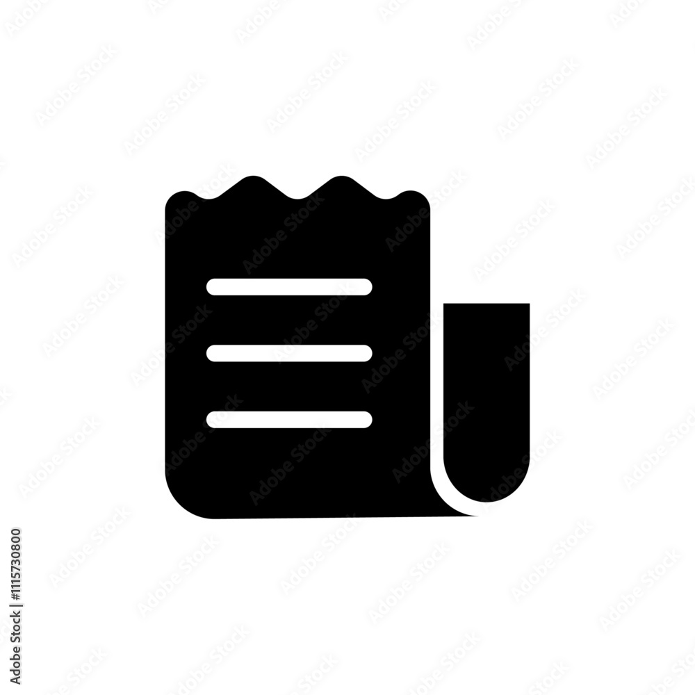Poster receipt icon web design in vector