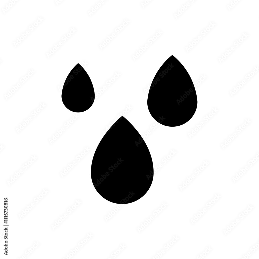 Poster raindrops icon web design in vector