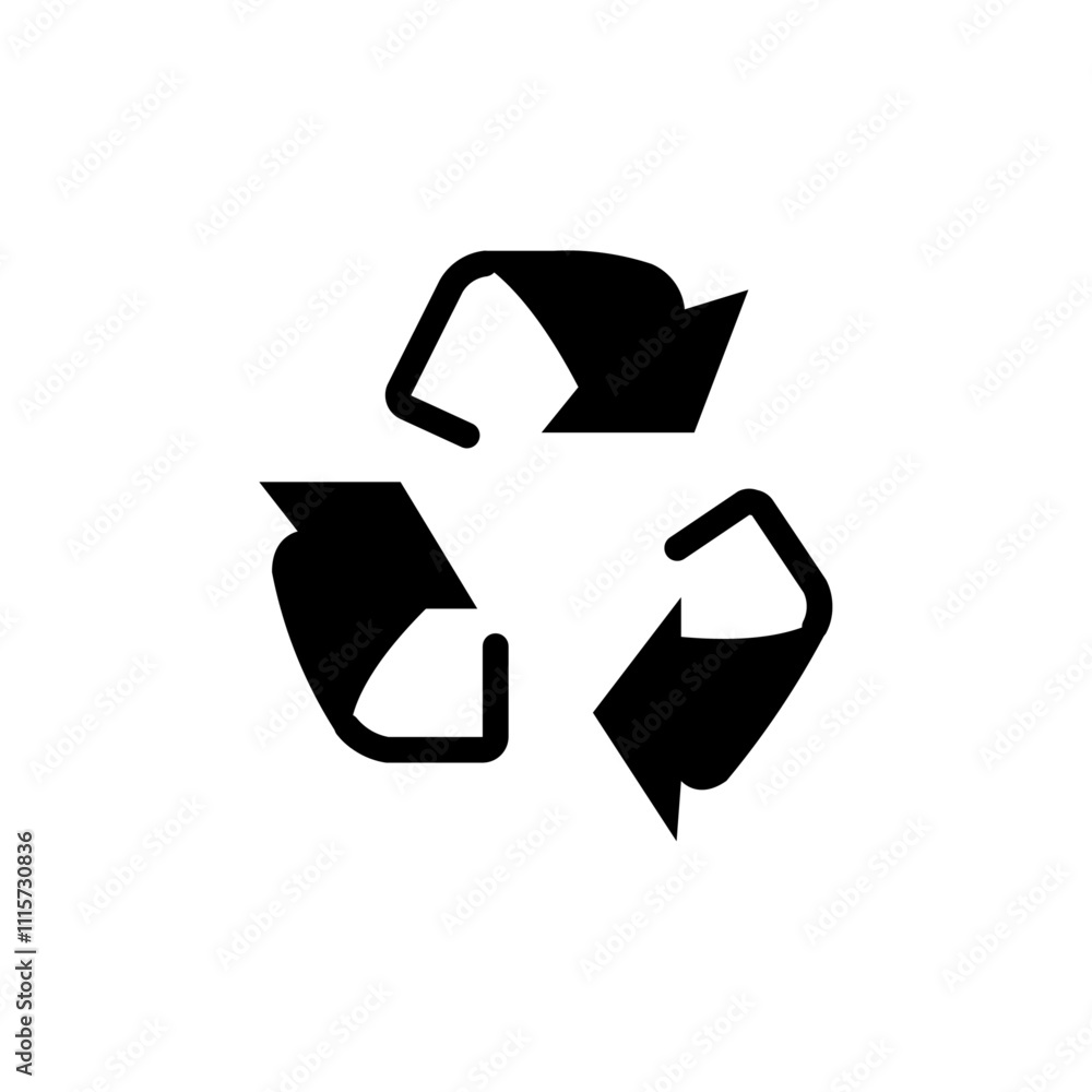 Poster Recycle icon web design in vector