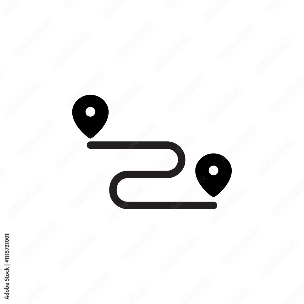 Aufkleber route icon web design in vector