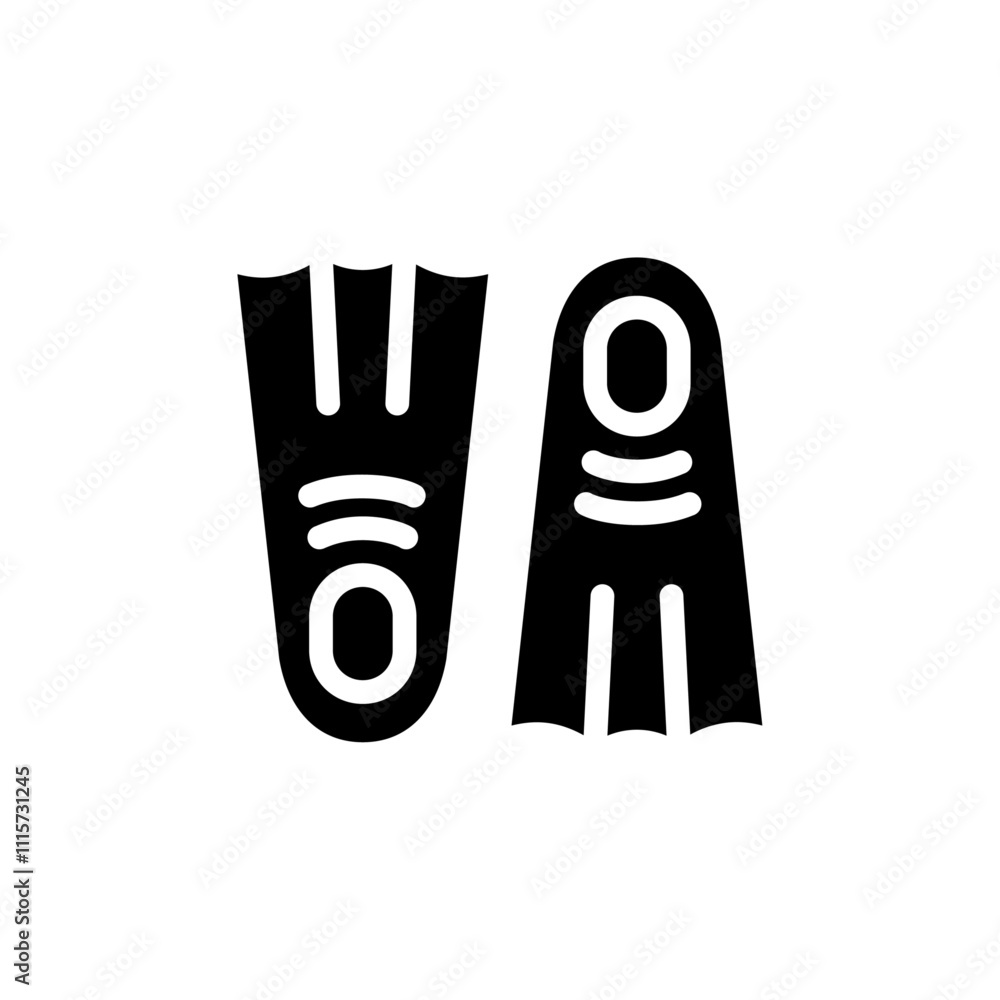 Poster scuba diving icon web design in vector