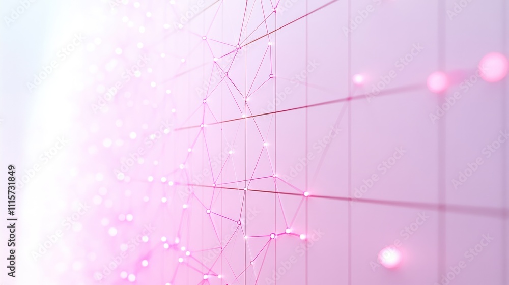 Poster inspired wallpaper featuring a grid of interconnected nodes and lines that pulse with energy against