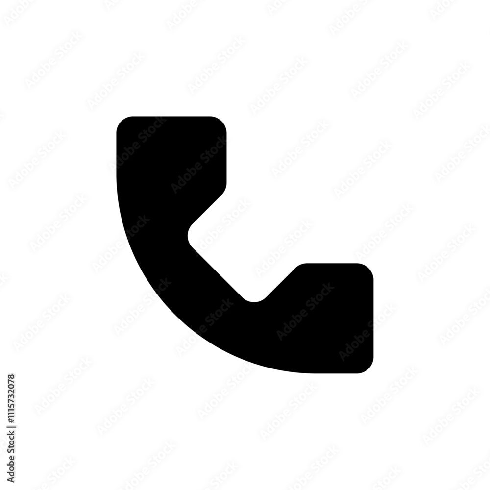Poster Telephone icon web design in vector