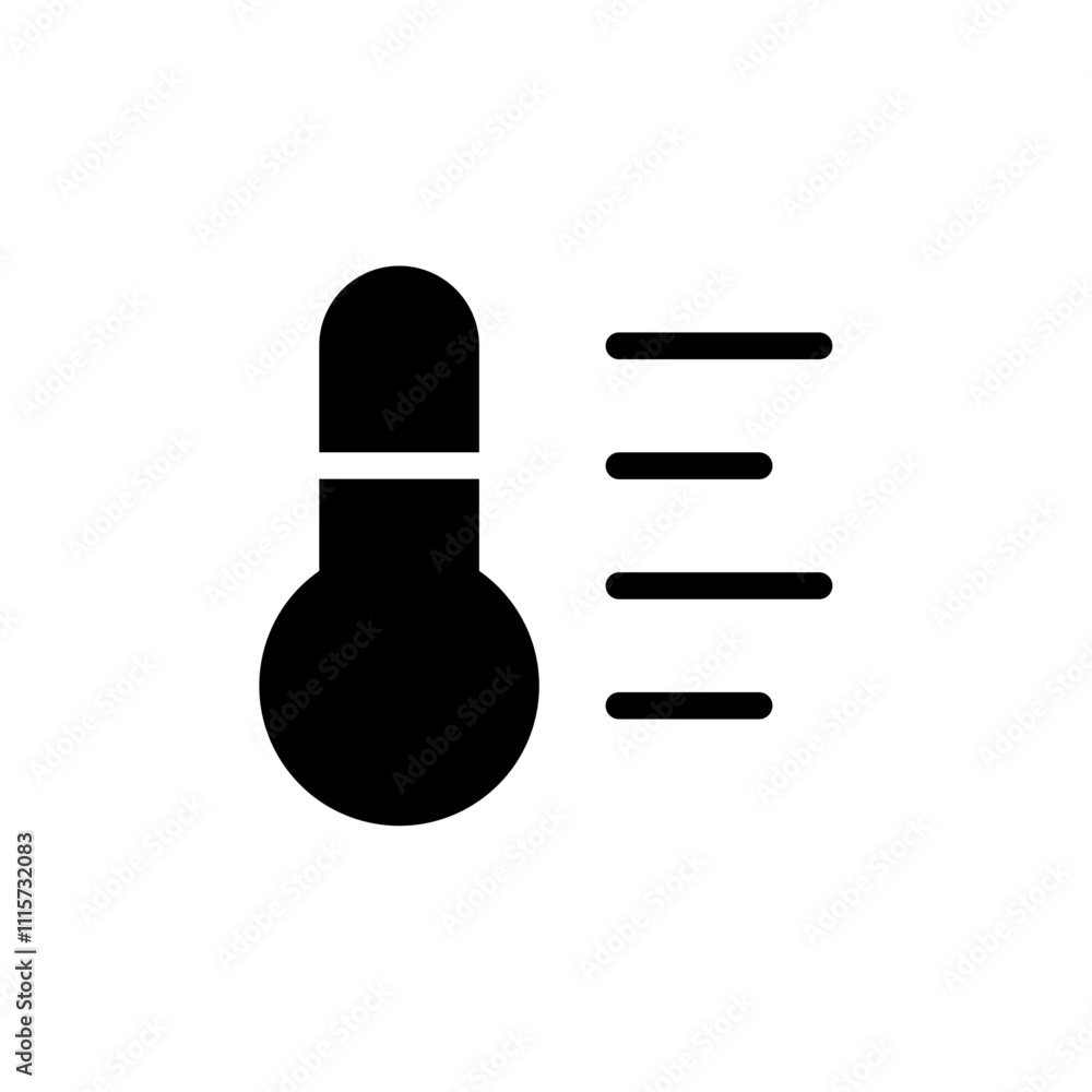 Poster temperature icon web design in vector