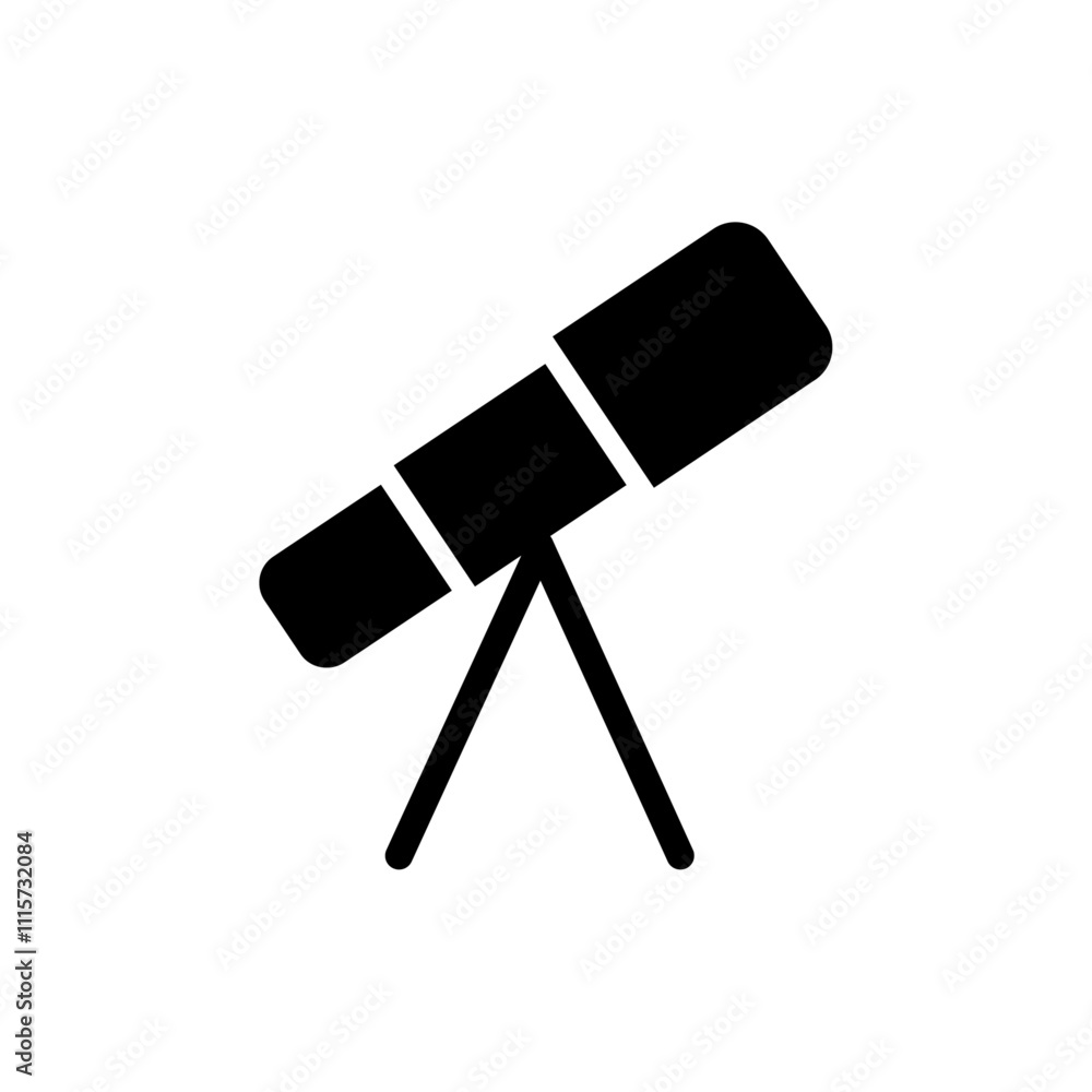 Poster Telescope icon web design in vector