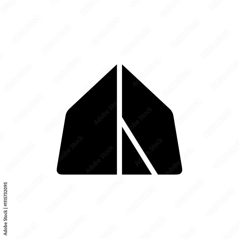 Poster tent icon web design in vector
