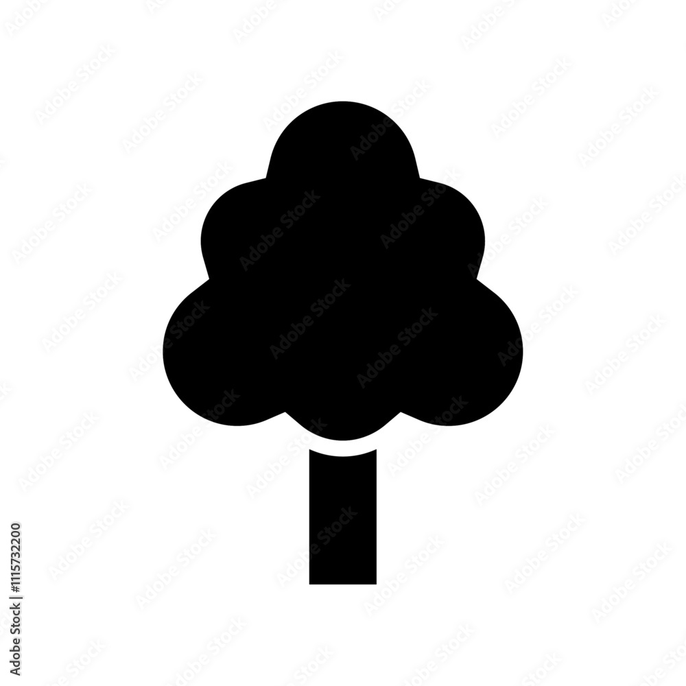 Poster Tree icon web design in vector