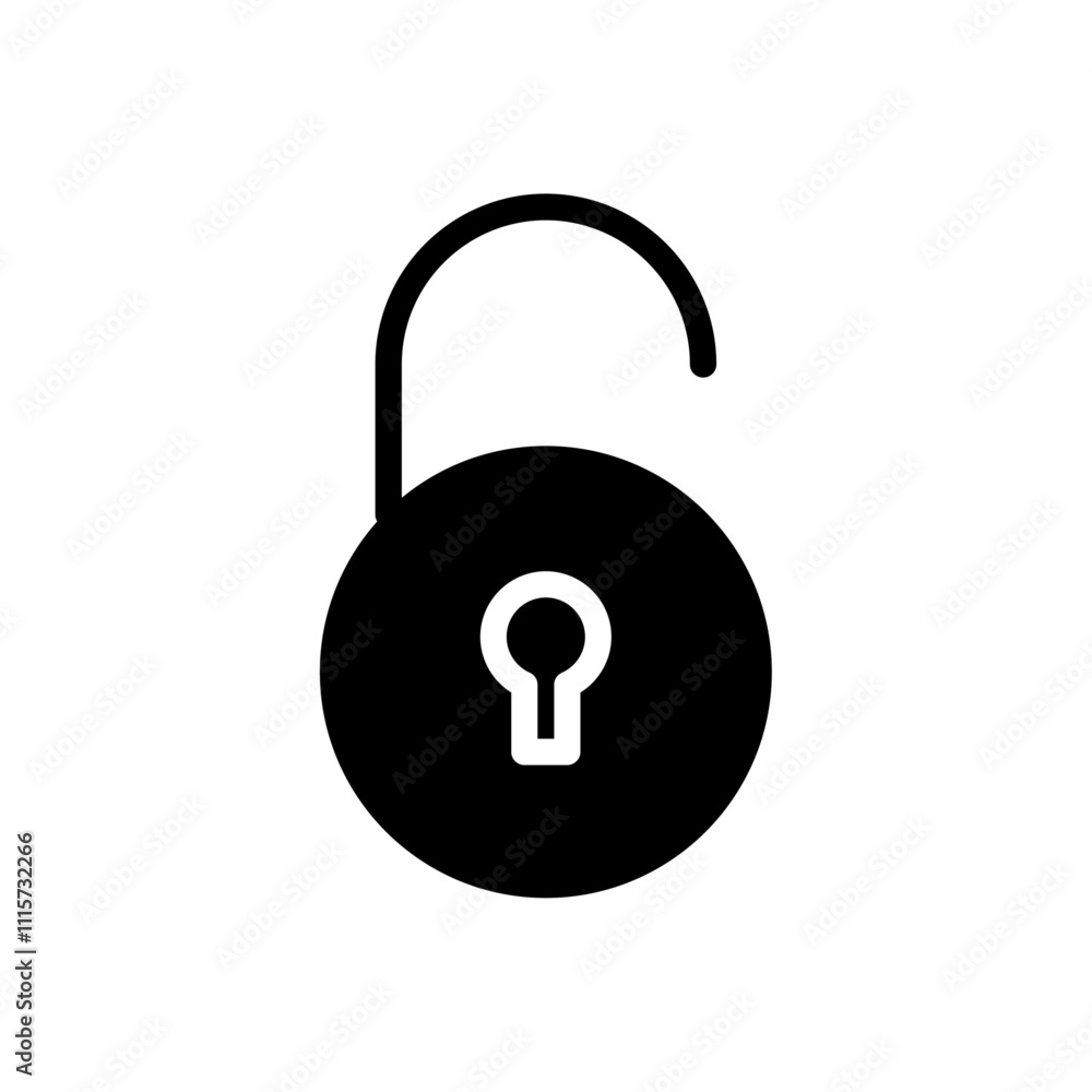 Poster Unlock icon web design in vector
