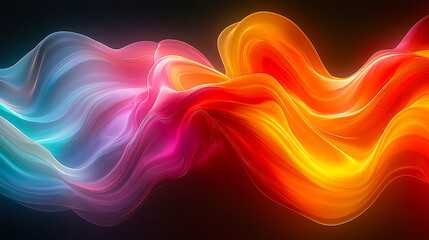 Obraz premium Lively Flowing Abstract Gradient in Warm Tones