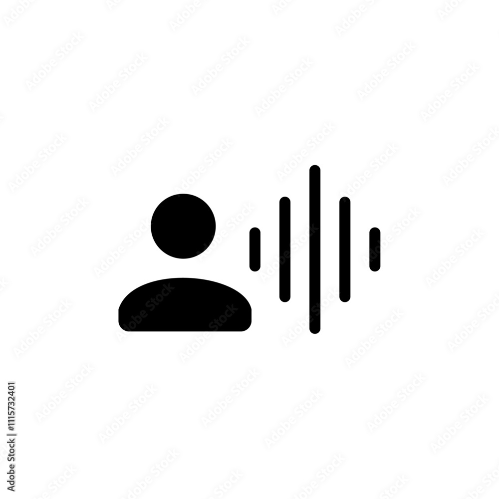 Poster voice icon web design in vector