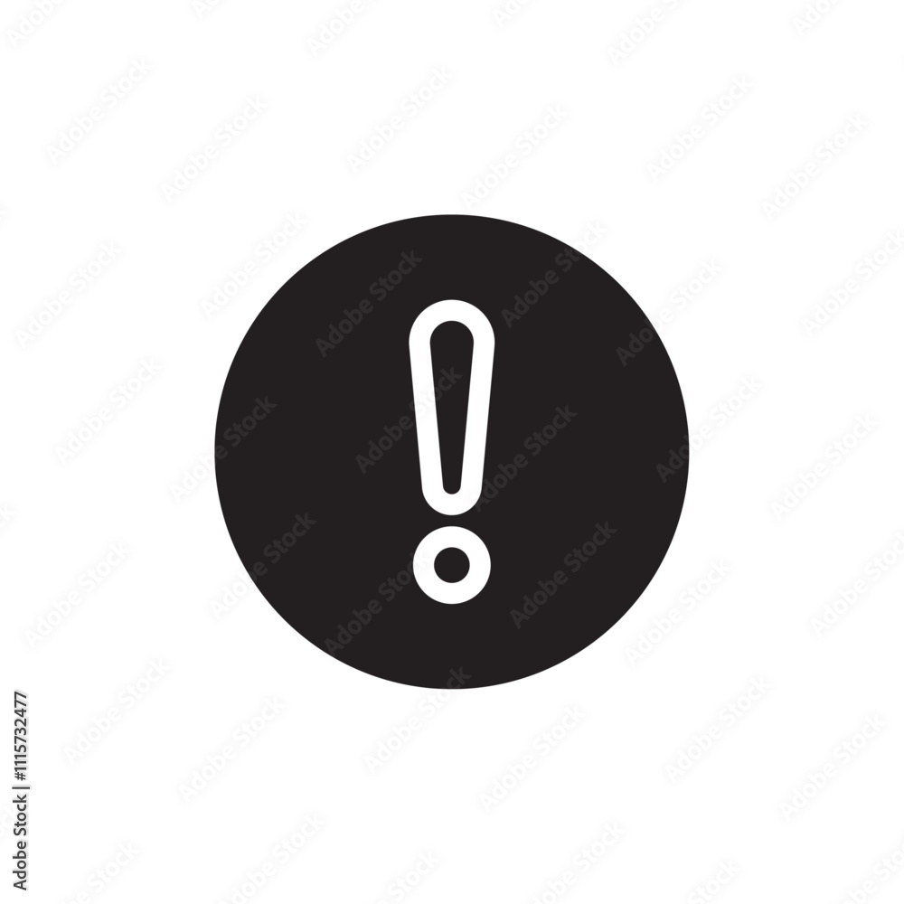 Aufkleber Warning icon web design in vector