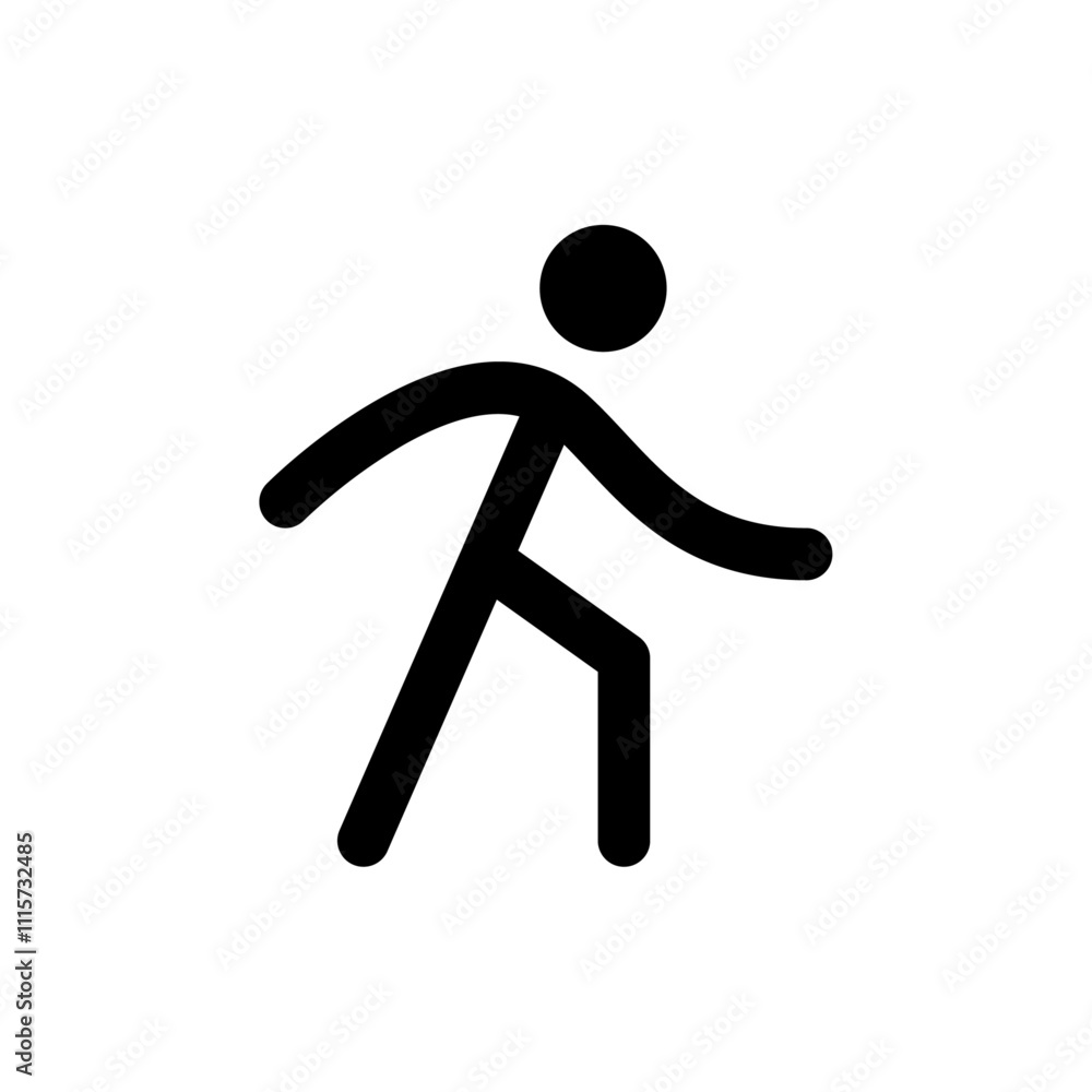 Aufkleber walk icon web design in vector