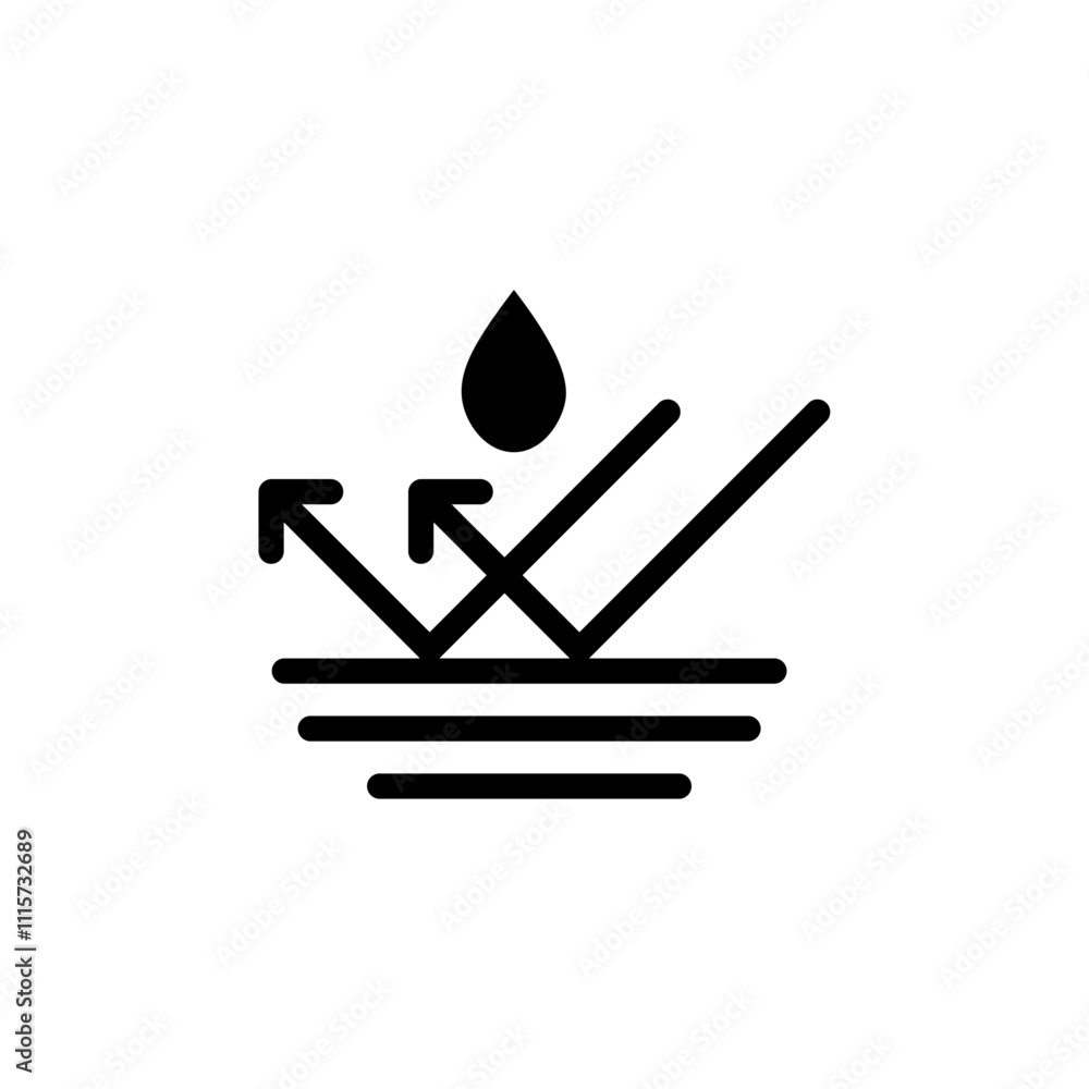 Poster waterproof icon web design in vector