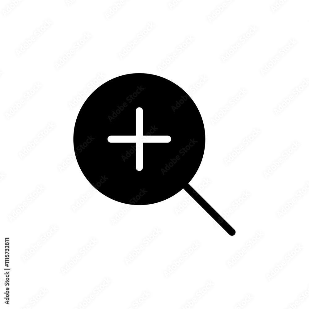 Poster Zoom in icon web design in vector