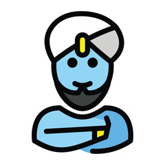 Genie Vector Icon - Magical Wish-Granting Spirit Design