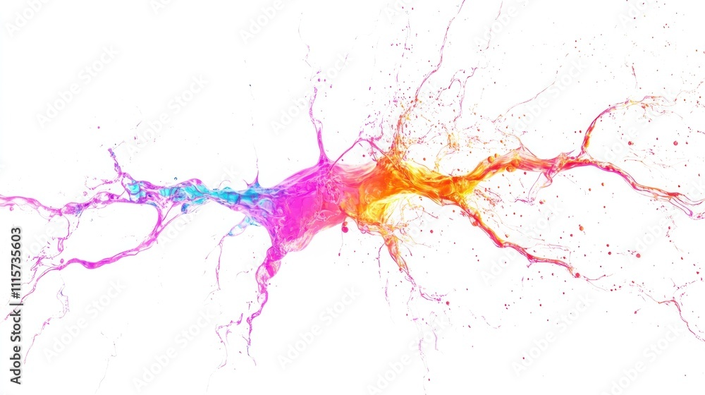 Poster neuron, featuring swirling patterns and luminous filaments that illustrate the flow of energy and in