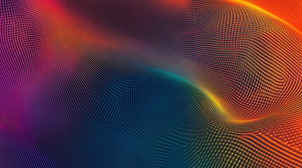 Fototapeta premium Abstract digital art with glowing, neon colors.