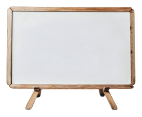 Blank whiteboard ready for creativity and ideas, cut out - stock png.