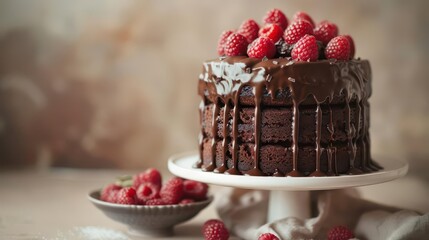 Exquisite Fruit Cake Delight. Summer-inspired dessert mastery