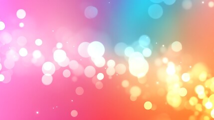Obraz premium A blurry abstract background of pink, blue, and yellow bokeh lights.