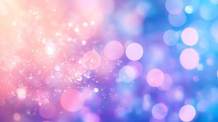 Obraz premium A blurry abstract background with pink, blue, and yellow bokeh lights.