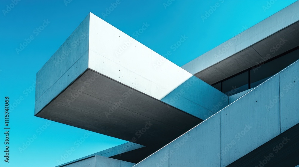 Poster modern concrete building architectural design elements