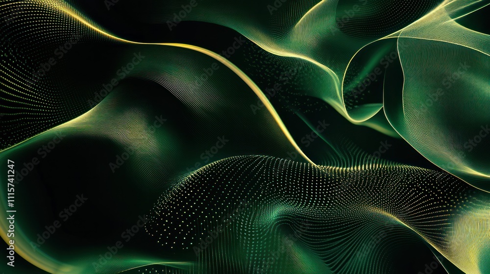 Fototapete an eye-catching modern abstract motion banner with a mix of geometric patterns and fluid lines in sh
