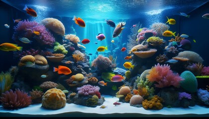 Vibrant Underwater World with Colorful Fish