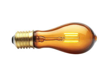 Vintage amber light bulb design showcasing a warm glow and unique shape for home decor