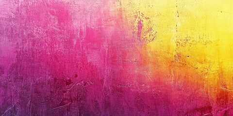 Fototapeta premium Gradient with smooth transition from magenta to yellow soft grainy texture and bright modern aesthetic