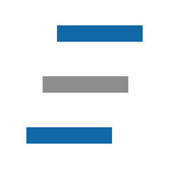 initial letter e step icon logo design template