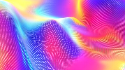 Obraz premium An abstract, colorful background with a grid of dots and blurred lights.