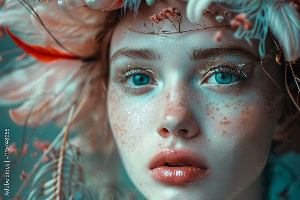 Aufkleber alice from wonderland created with generative ai technology