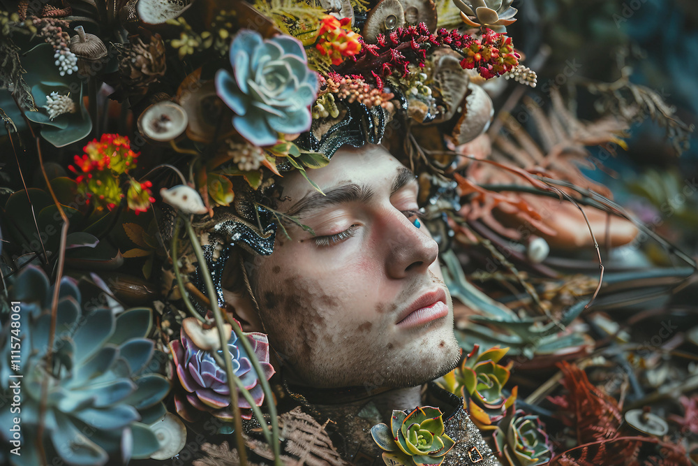 Poster moment of magic journey in wonderland created with generative ai technology