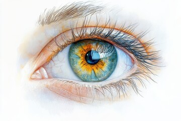 Detailed Vector Art of an Eye with Iris and Retina