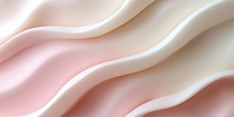 Obraz premium Wavy pastel shapes in soft tones abstract smooth composition vibrant yet calming design even studio lighting with soft shadows