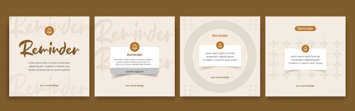 Reminder social media post template design. motivational quotes post web banner
