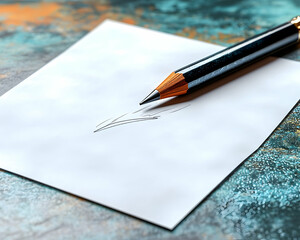 Pencil sketch on white paper.