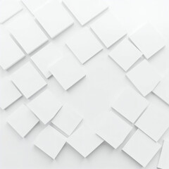 White squares on a white background create an abstract, minimalist design.