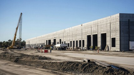 Construction of a large warehouse