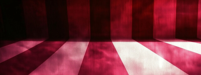 Naklejka premium Abstract Red and White Striped Spotlight Texture