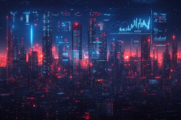 Fototapeta premium Cyberpunk Cityscape