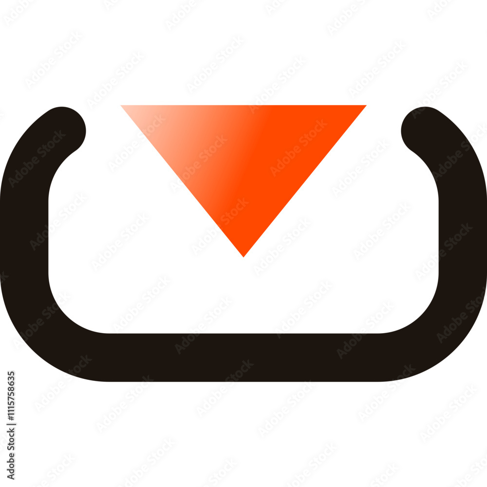 Poster interface icons showcasing minimalistic design principles and vibrant color contrast