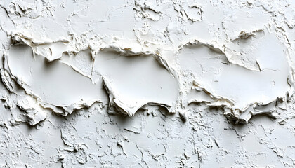 Obraz premium Close-up textured white plaster strokes.