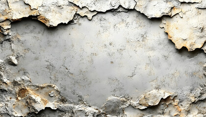 Obraz premium Cracked and peeling paint on a rusty metal surface.