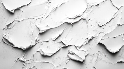 Abstract White Impasto Painting Texture Strokes