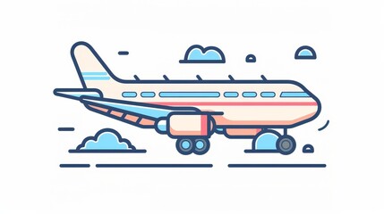 a flat design illustration of an aeroplane0e-fd80df3d5087