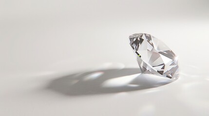 Sparkling Diamond on White Background