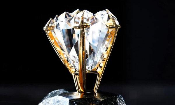 luxury tooth with gold and diamond spins